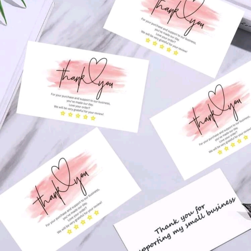 30pcs Thank You Graphic Cards